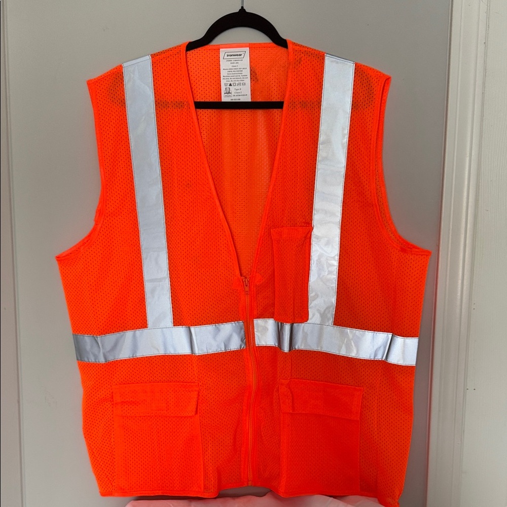 High-Visibility Orange Safety Vest